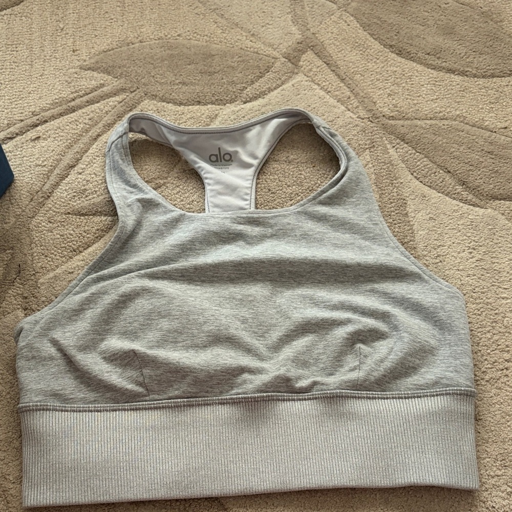 ALO Yoga Gray Sports Bra